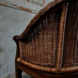 Arm chairs in dark rattan