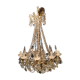Chandelier in crystal and gilded bronze
