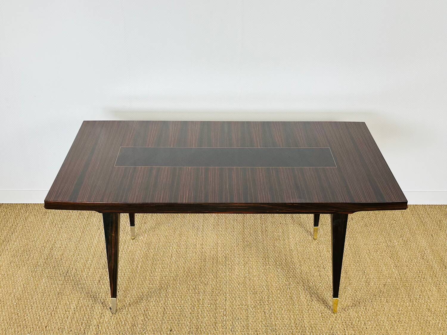 French Art Deco dining table in Macassar from 1940.