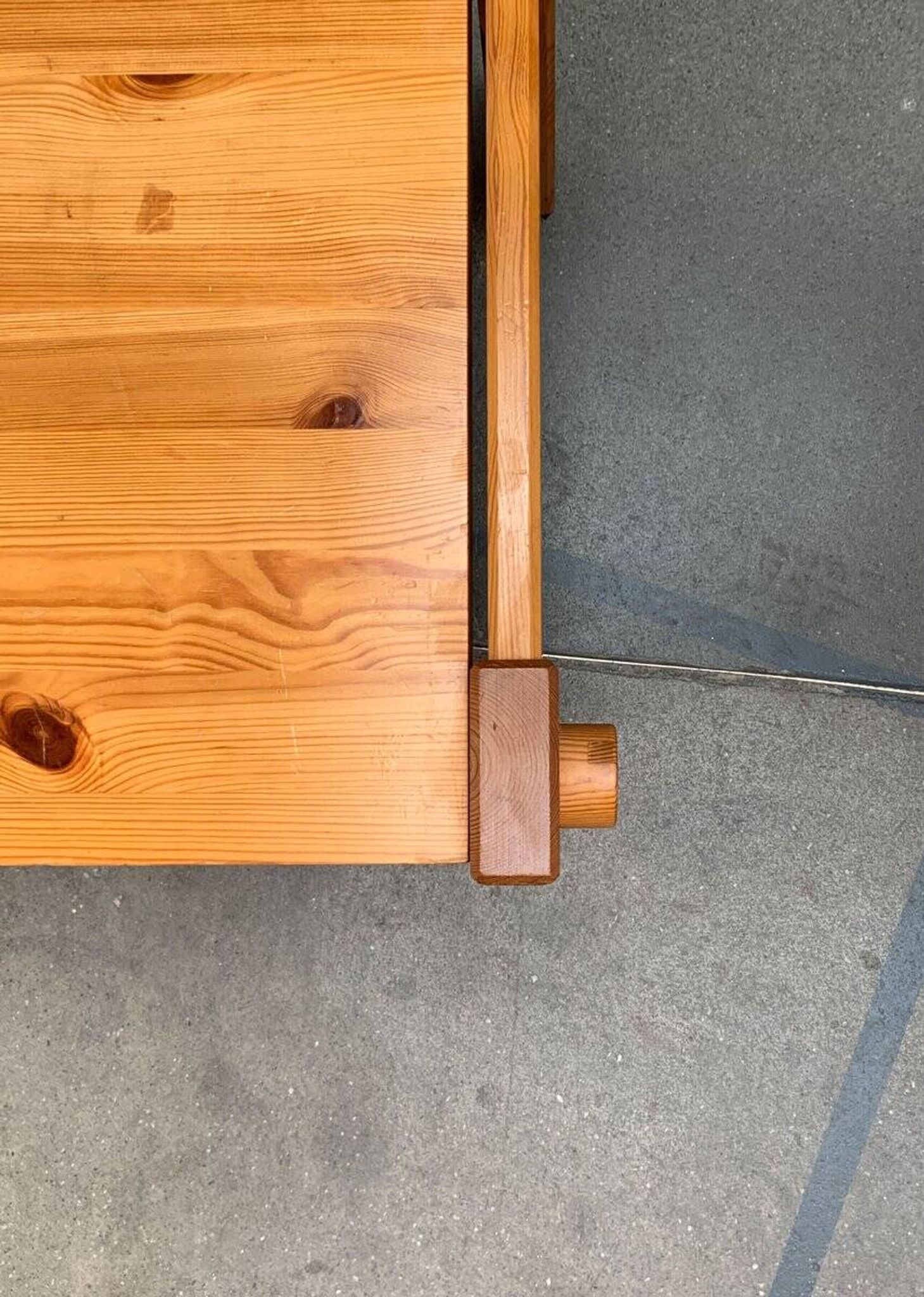 Vintage Scandinavian brutalist coffee table in Swedish pine by Yngve Ekström for Swedese, 1970s.