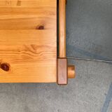 Vintage Scandinavian brutalist coffee table in Swedish pine by Yngve Ekström for Swedese, 1970s.