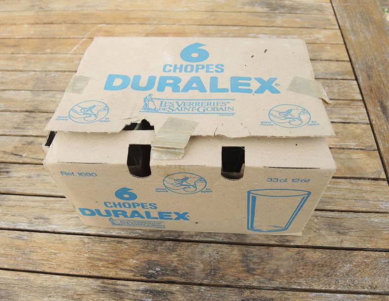 6 Mugs 33 CL Duralex in Transparent Glass Ref 1690