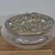 Round box glass and brass flower pattern