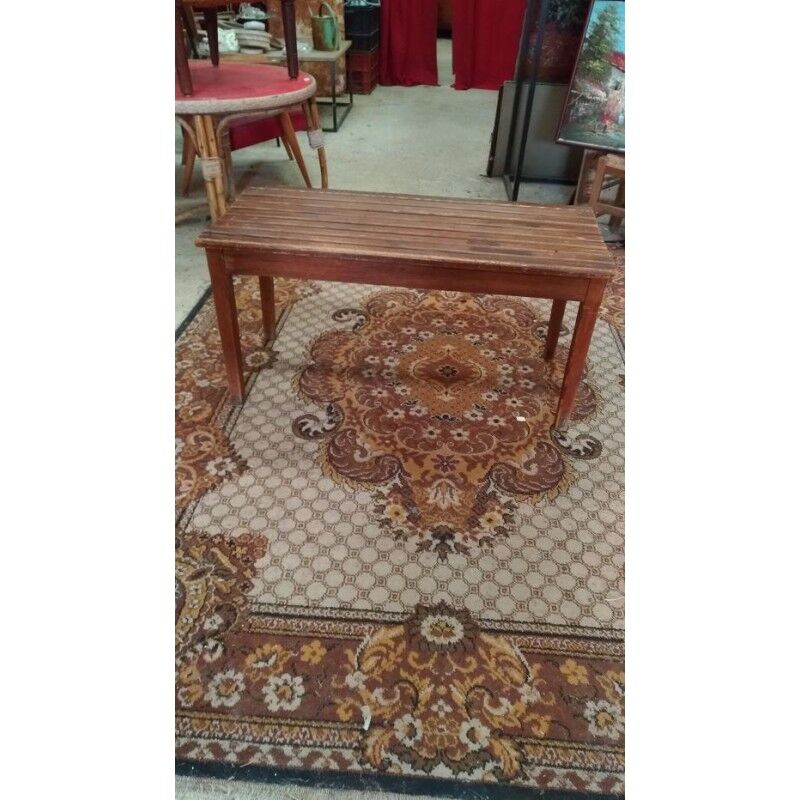 Bench on wooden slats