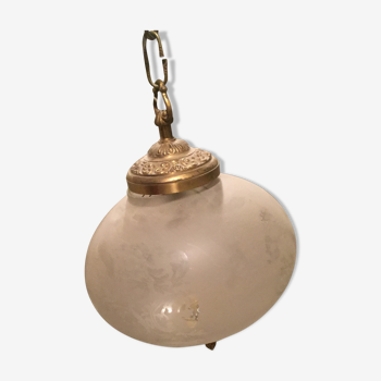 Bronze and glass ceiling light