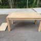 Grande table à manger scandinave extensible en chêne massif décapée 160-240