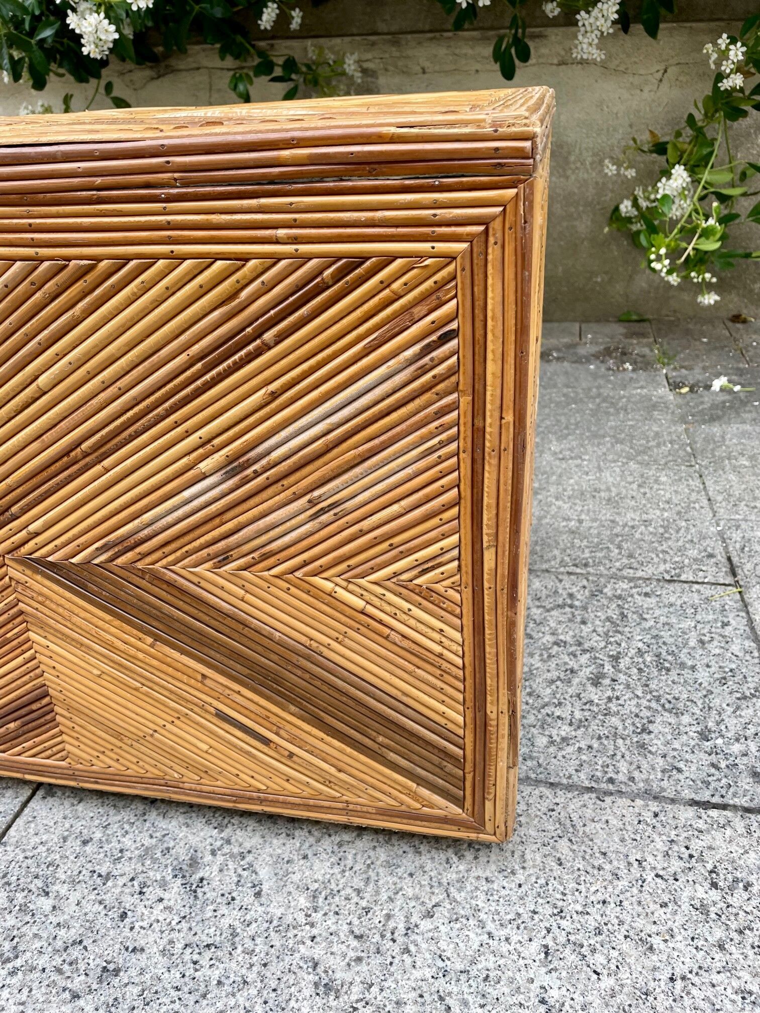 Vintage rattan chest