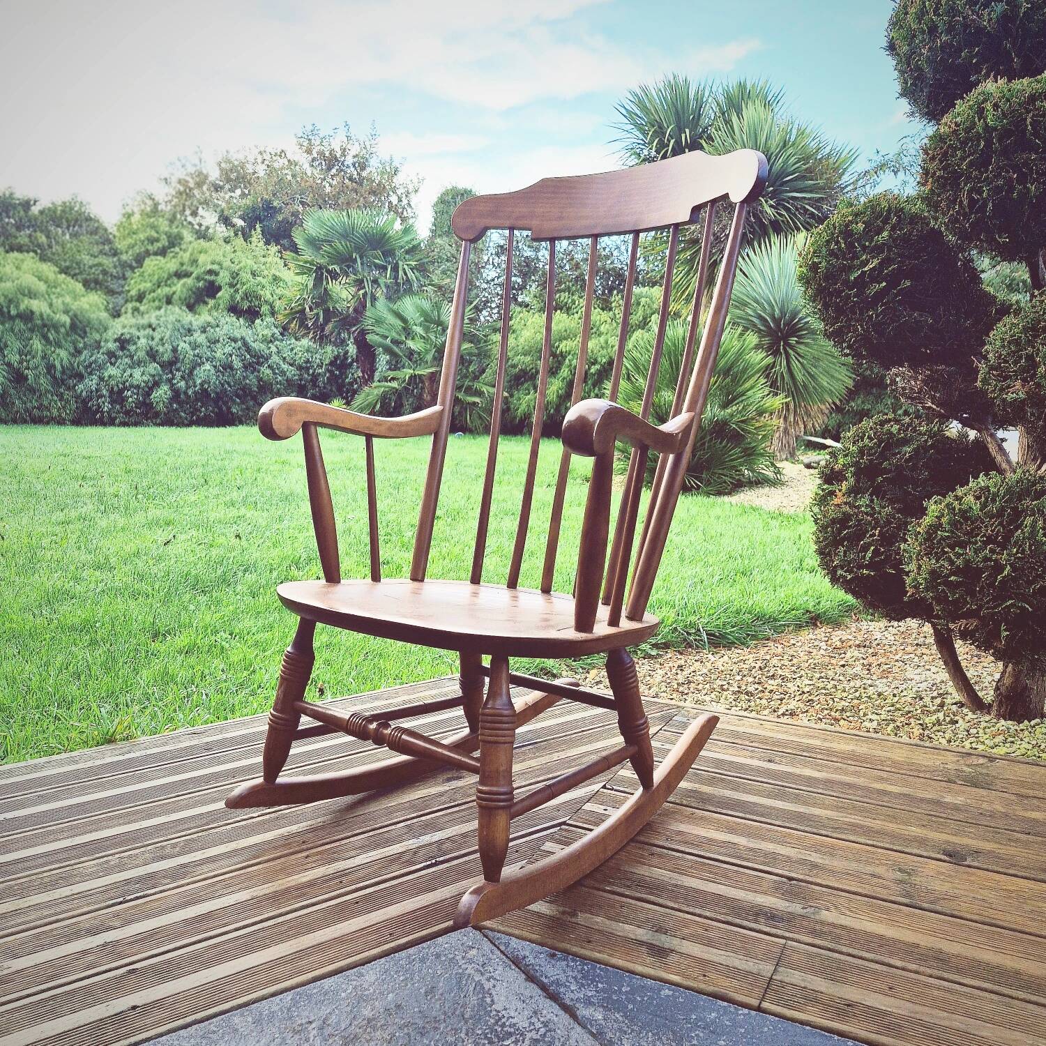 Wooden rocking chair