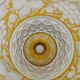 Amber yellow Bohemian crystal vase