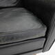 1970s leather wingback lounge chair, denmark