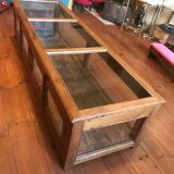 Furniture showcase wood and glass