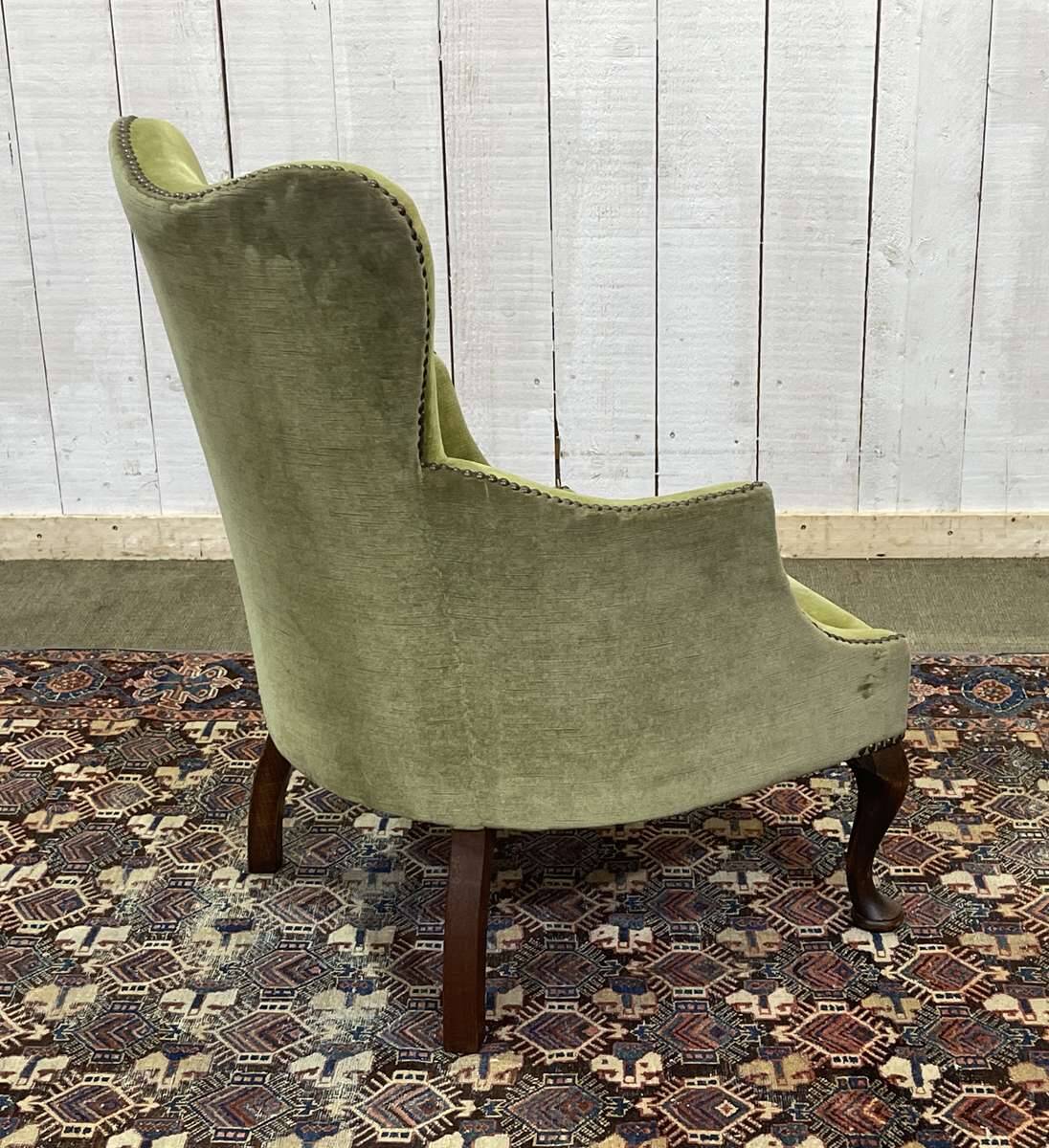 English walnut armchair from the early 20th century