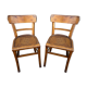Pair of French bistro chairs vintage meat