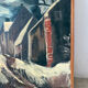 Hiver dans la rue, huile sur toile signée