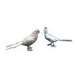 Pair of golden brass birds
