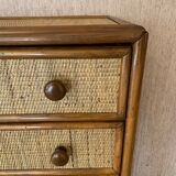 Maugrion, chest of drawers rattan  1960