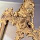 Paire de cadres en laiton doré rococo, cadres décoratifs antiques pour mur et table