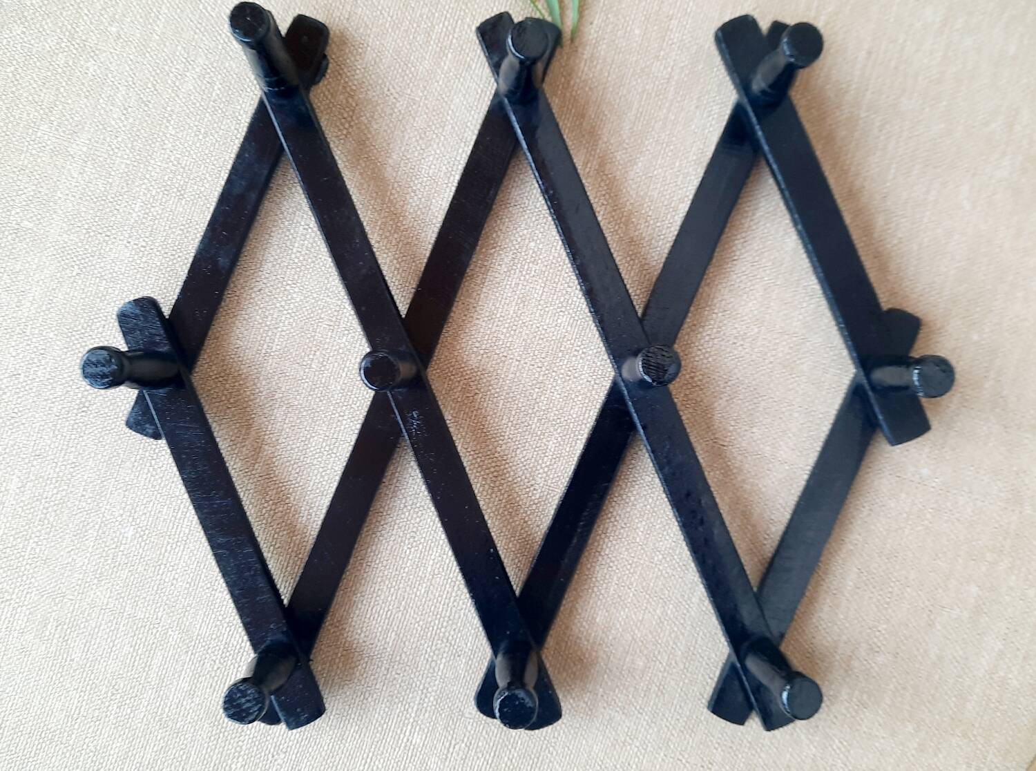 Vintage accordion coat rack