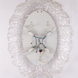 Oval Bathroom wall mirror with lighting and plexiglass edge from Hillebrand