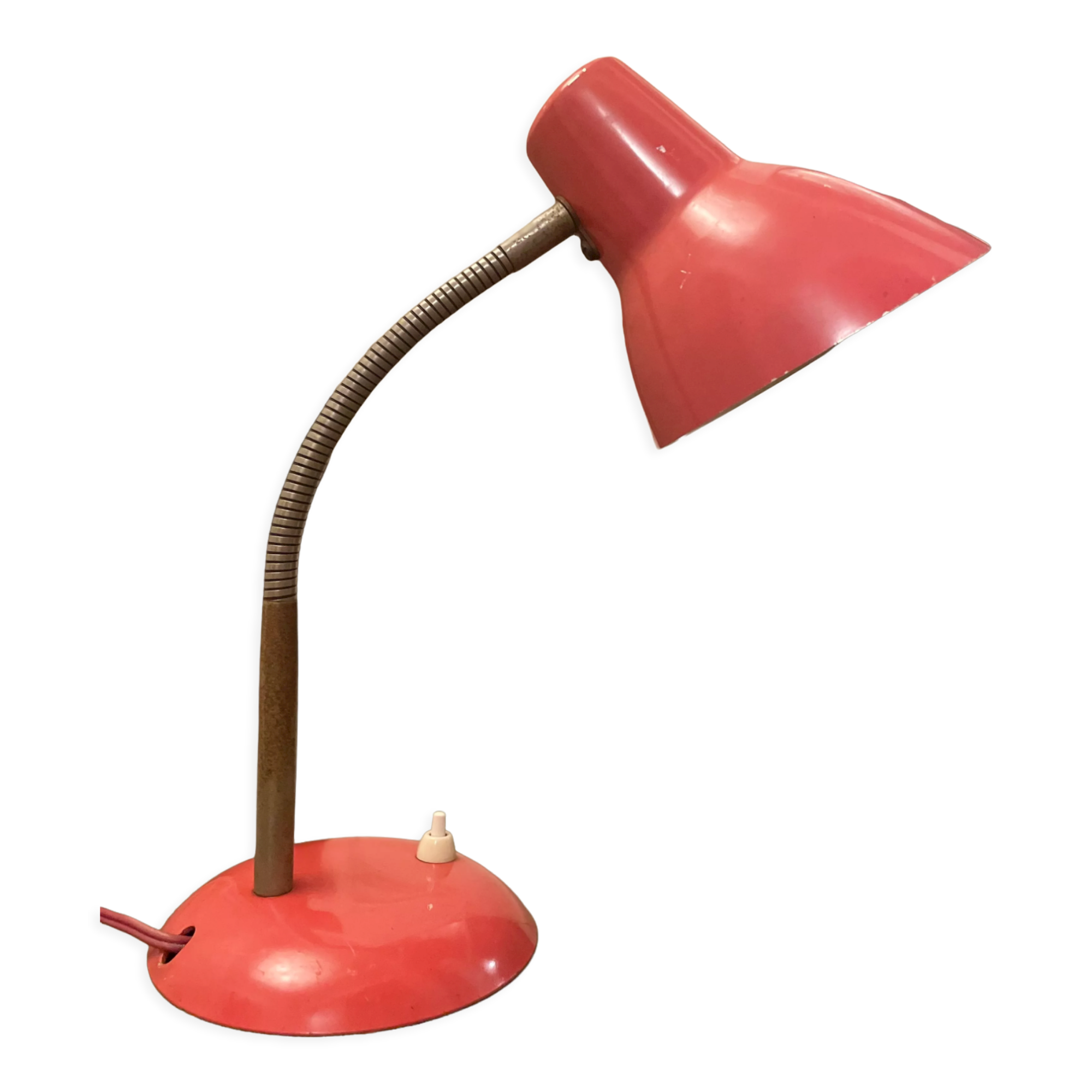 Bedside or desk lamp 60' metal corail