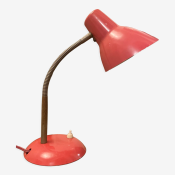 Lampe de chevet ou de bureau 60' metal corail