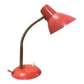 Lampe de chevet ou de bureau 60' metal corail