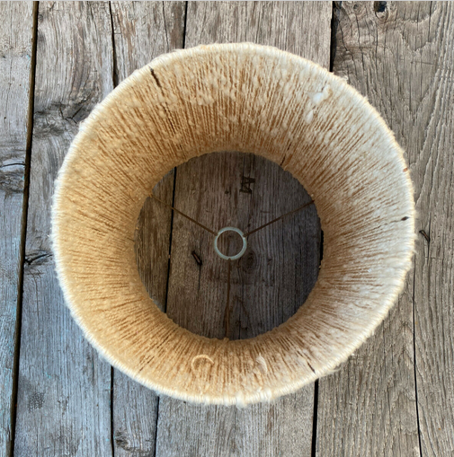 Cylindrical lampshade wool - 70s