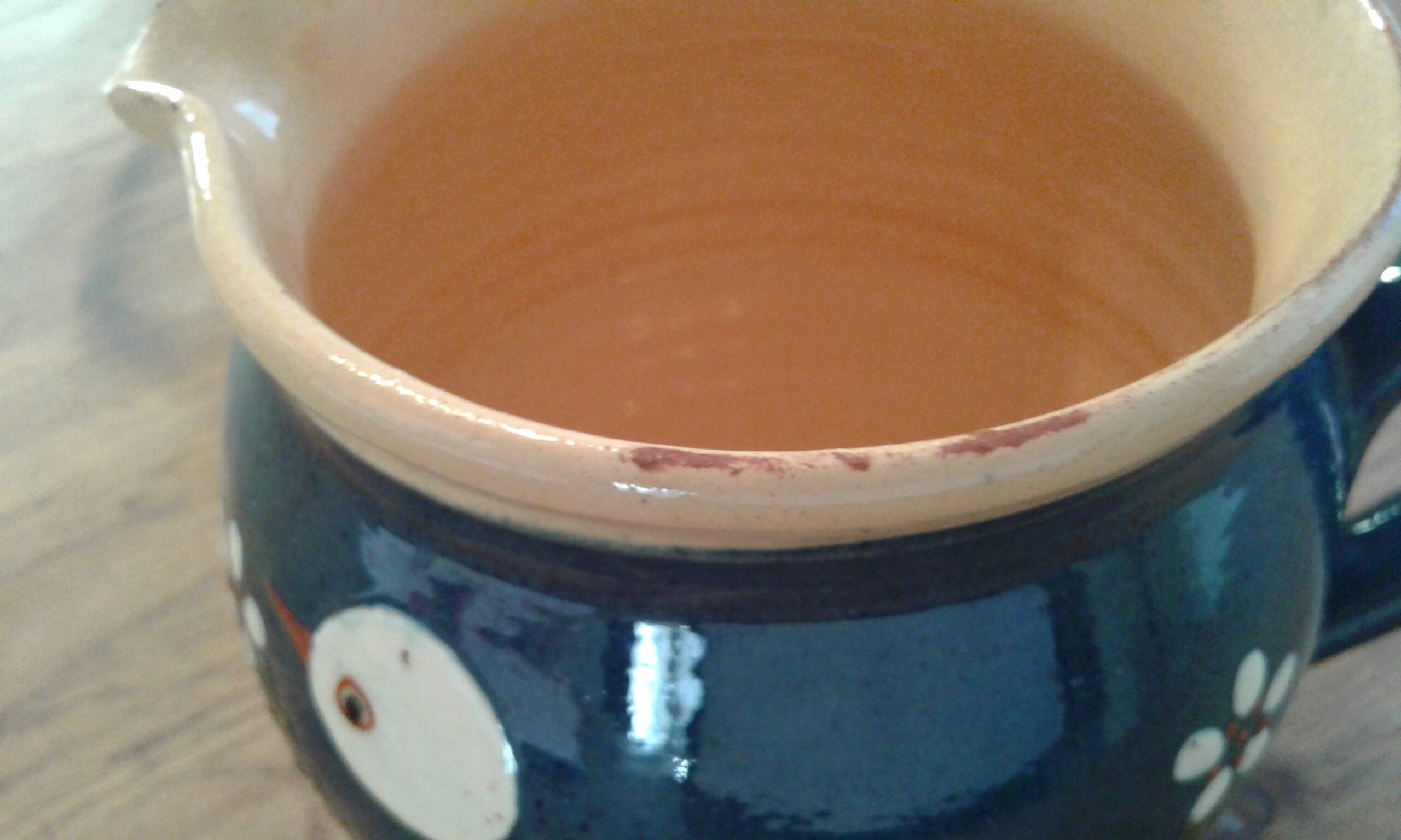 Terracotta pitcher vintage bird décor