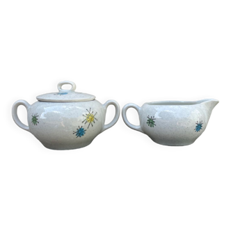 Creamer and sugar maker continental earthenware