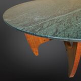 Table basse du milieu du siècle avec plateau en marbre vert, Allemagne 1960s