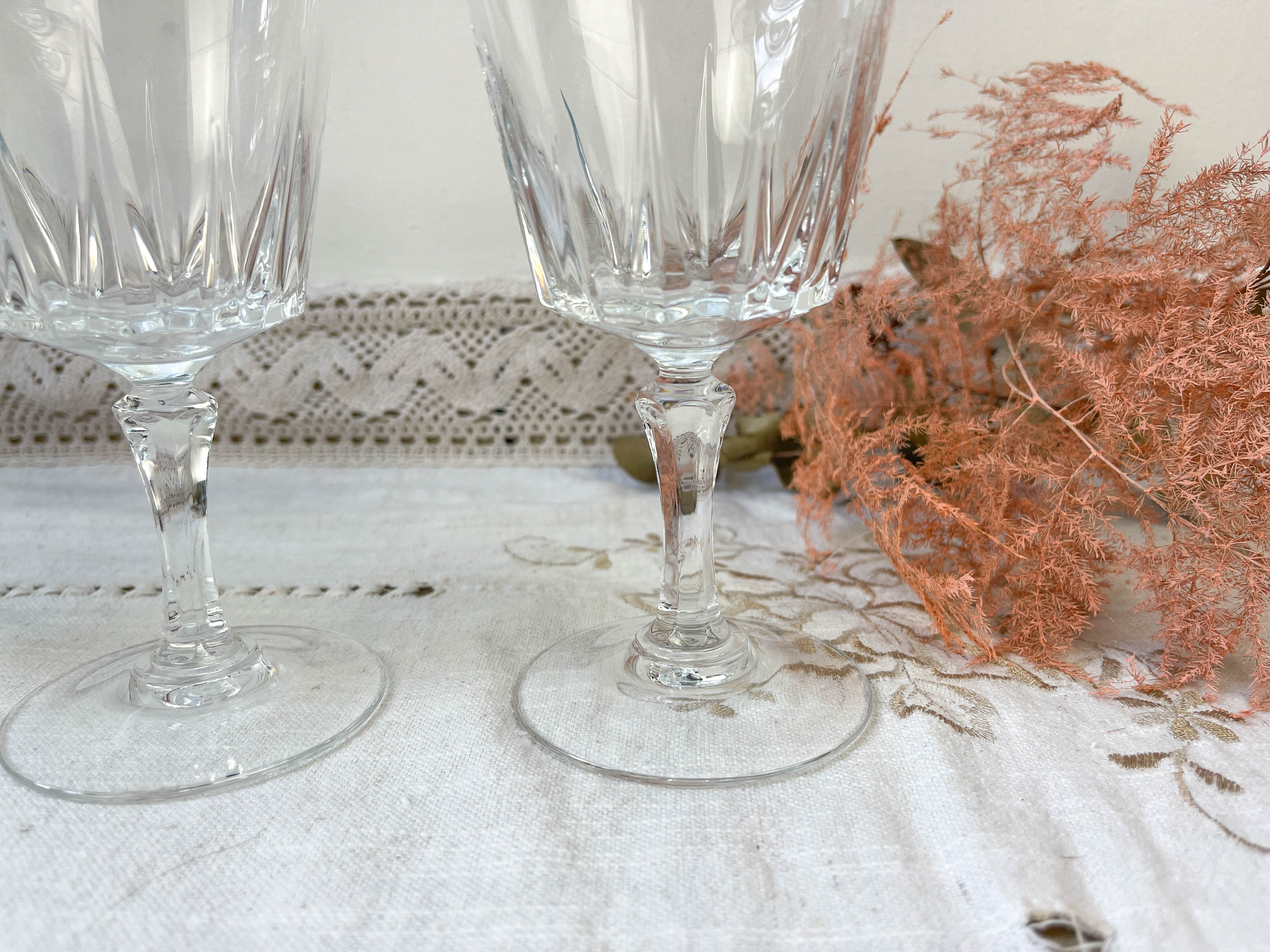6 Cristal D'Arques water glasses model "VERSAILLES"