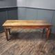 Table de ferme française antique en bois fruitier