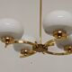 Arlus chandelier with 4 brass lights from the 50s/60s
