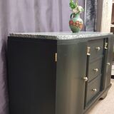 Old art deco chest of drawers restyled wagon green.