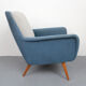 1950s armchair in grey and blue
