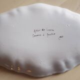 Oval dish in Moustiers earthenware
