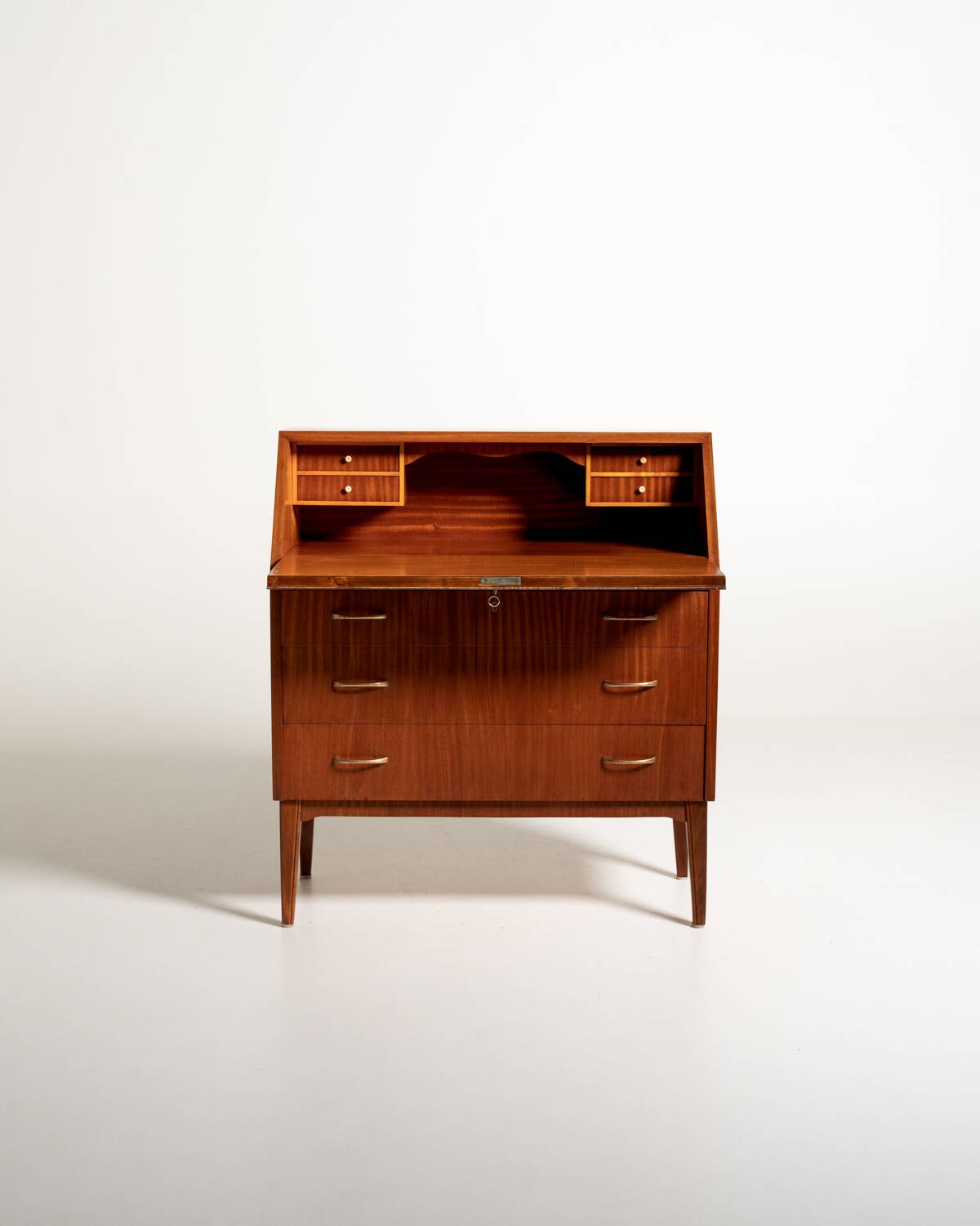Scandinavian mahogany secretary, 1960s