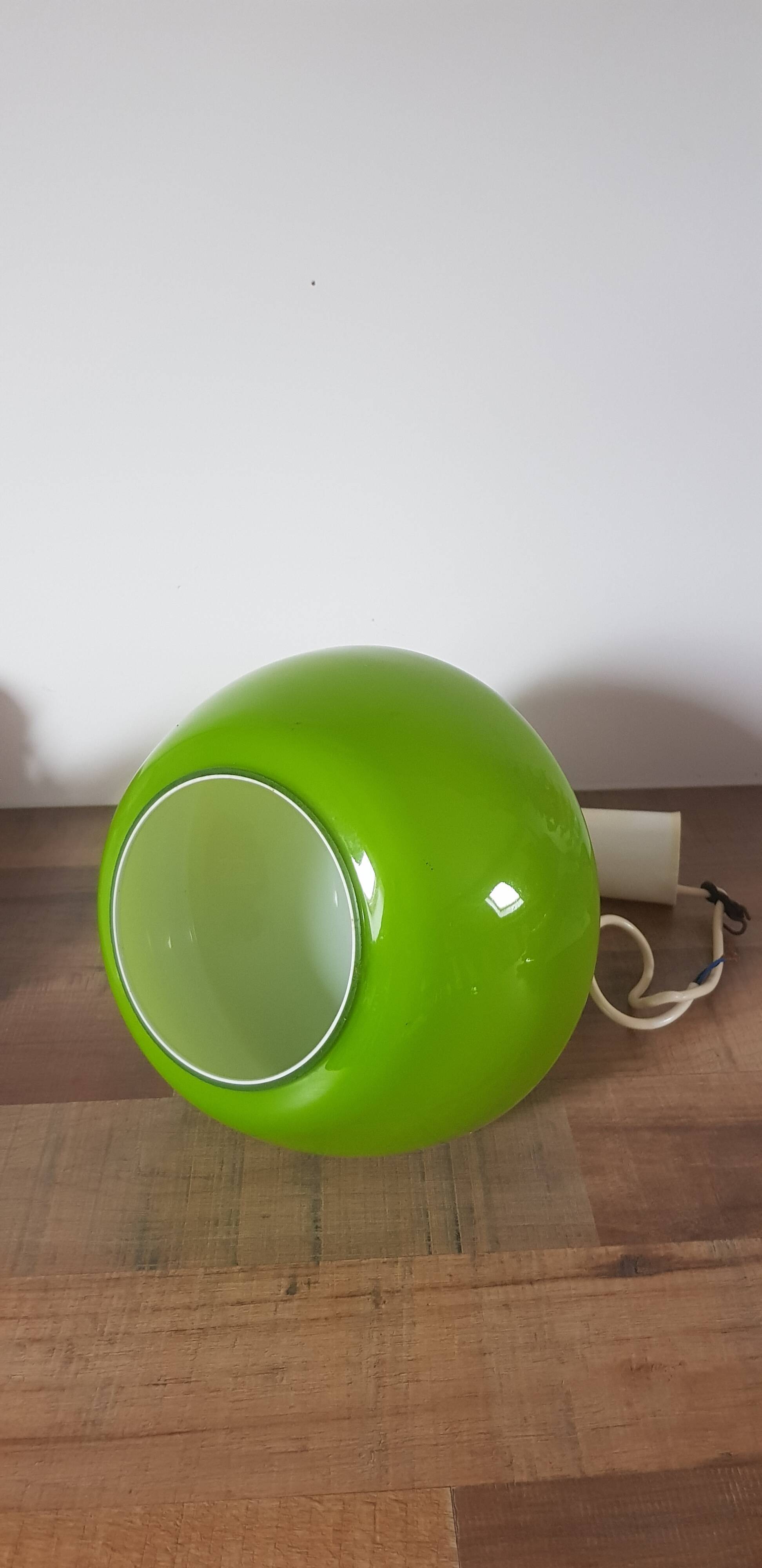 Vintage pear-shaped suspension fixture from the 1970s