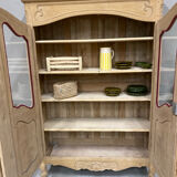 Louis XV bookcase in raw wood