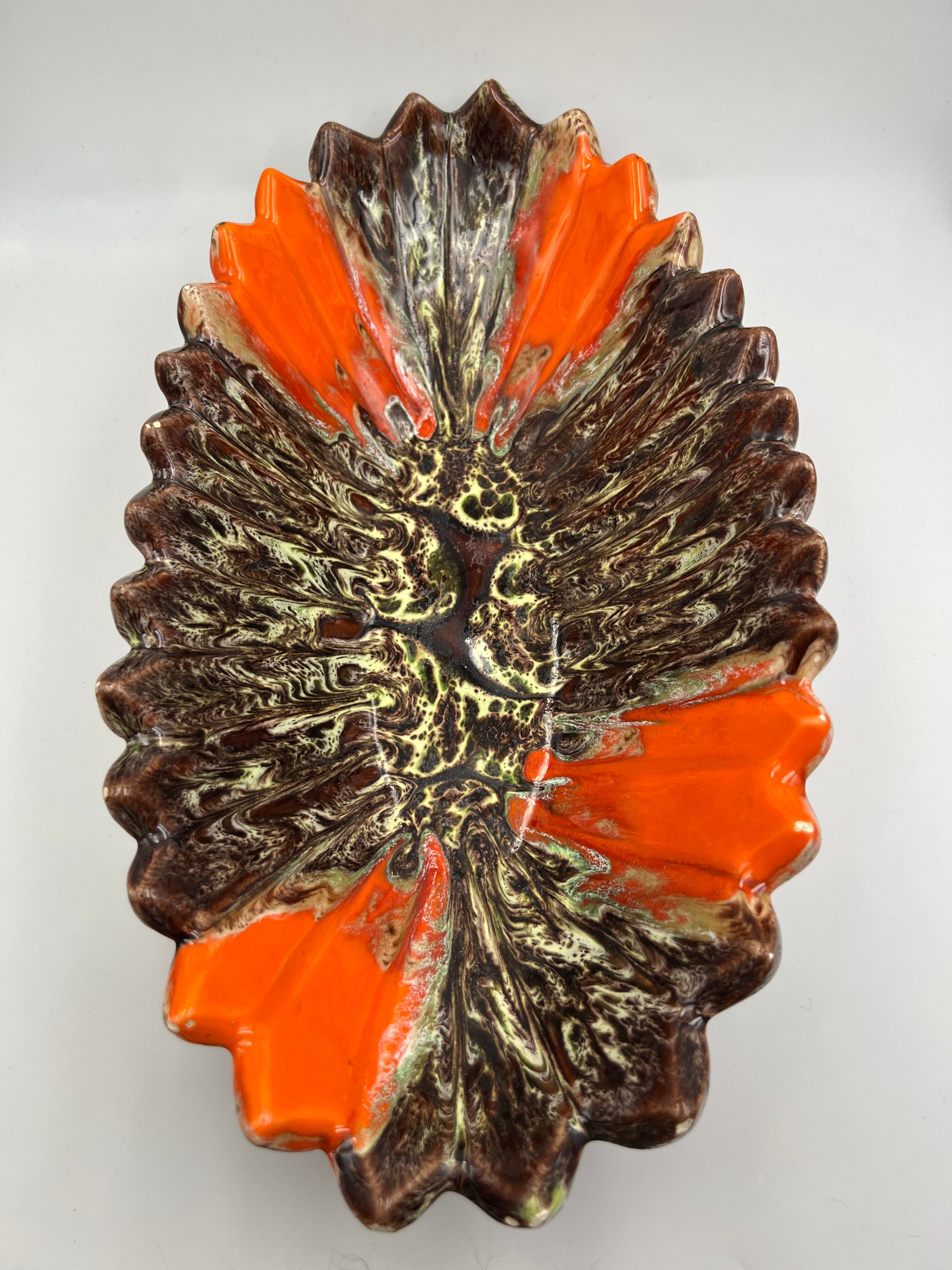 Vallauris orange fruit platter