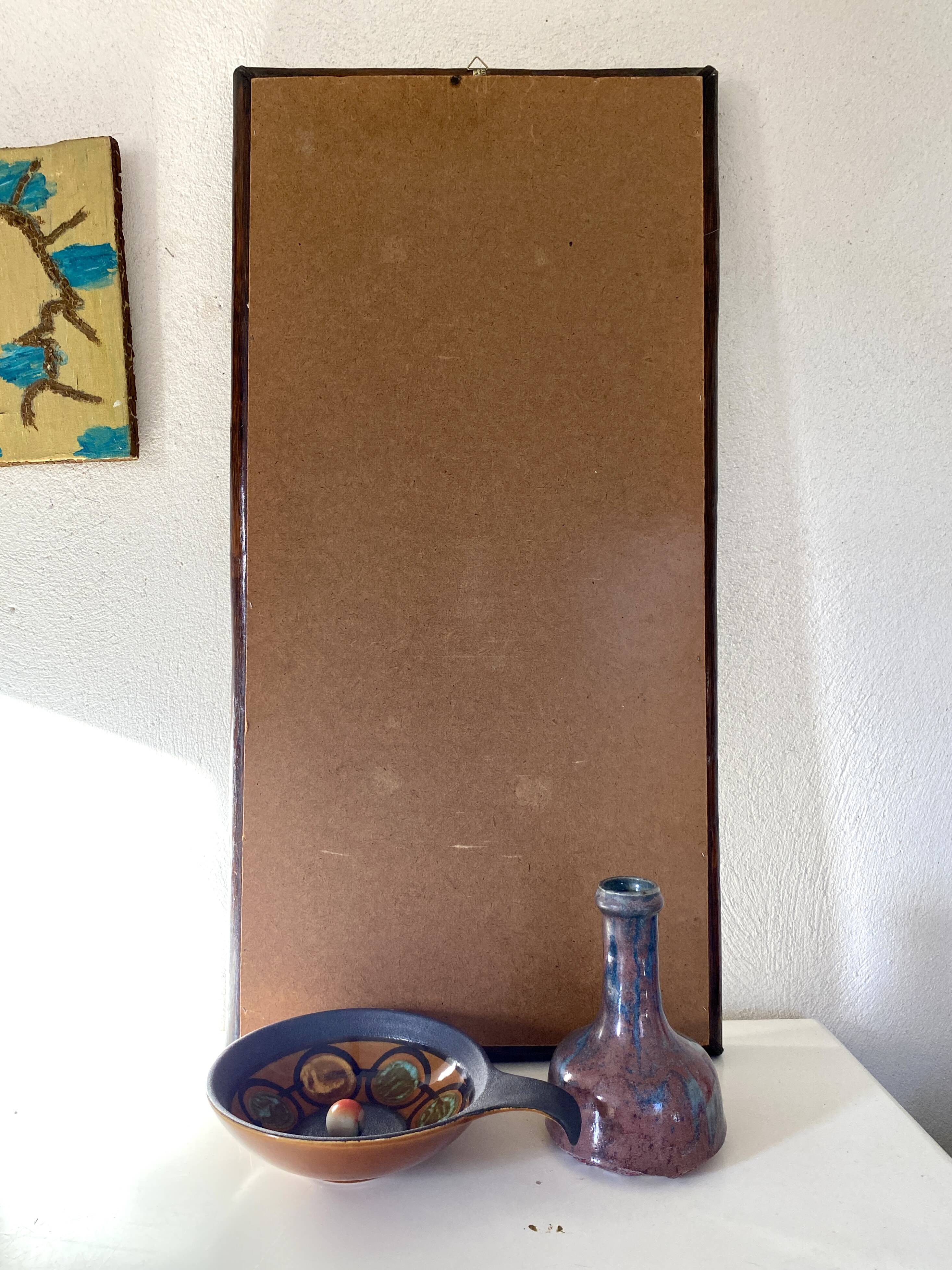 Wooden mirror 37x60 cm, 80s