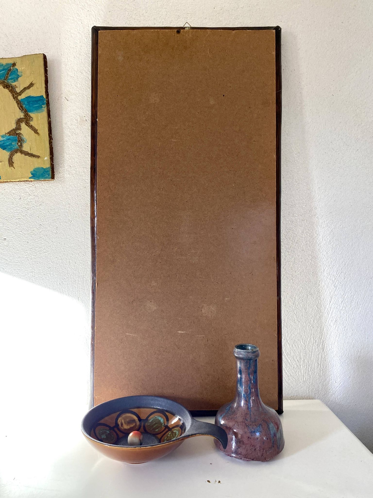 Miroir bois 37x60 cm, années 80