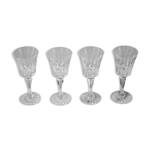 4 verres à vin en cristal
