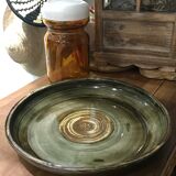 Round glazed sandstone dish