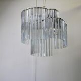 Trilobo pendant lamp in Murano glass by Venini, 1960s.
