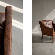 Vintage Mid-Century Danish Modern Lounge Leather Chair & Ottoman Model 2207