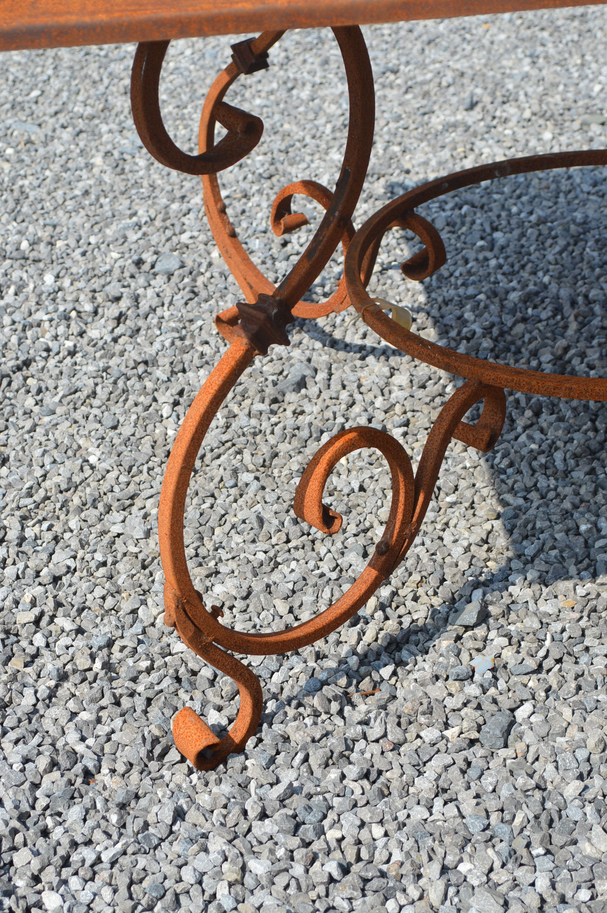 Wrought iron garden table