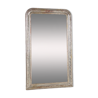 French silver gilt mirror