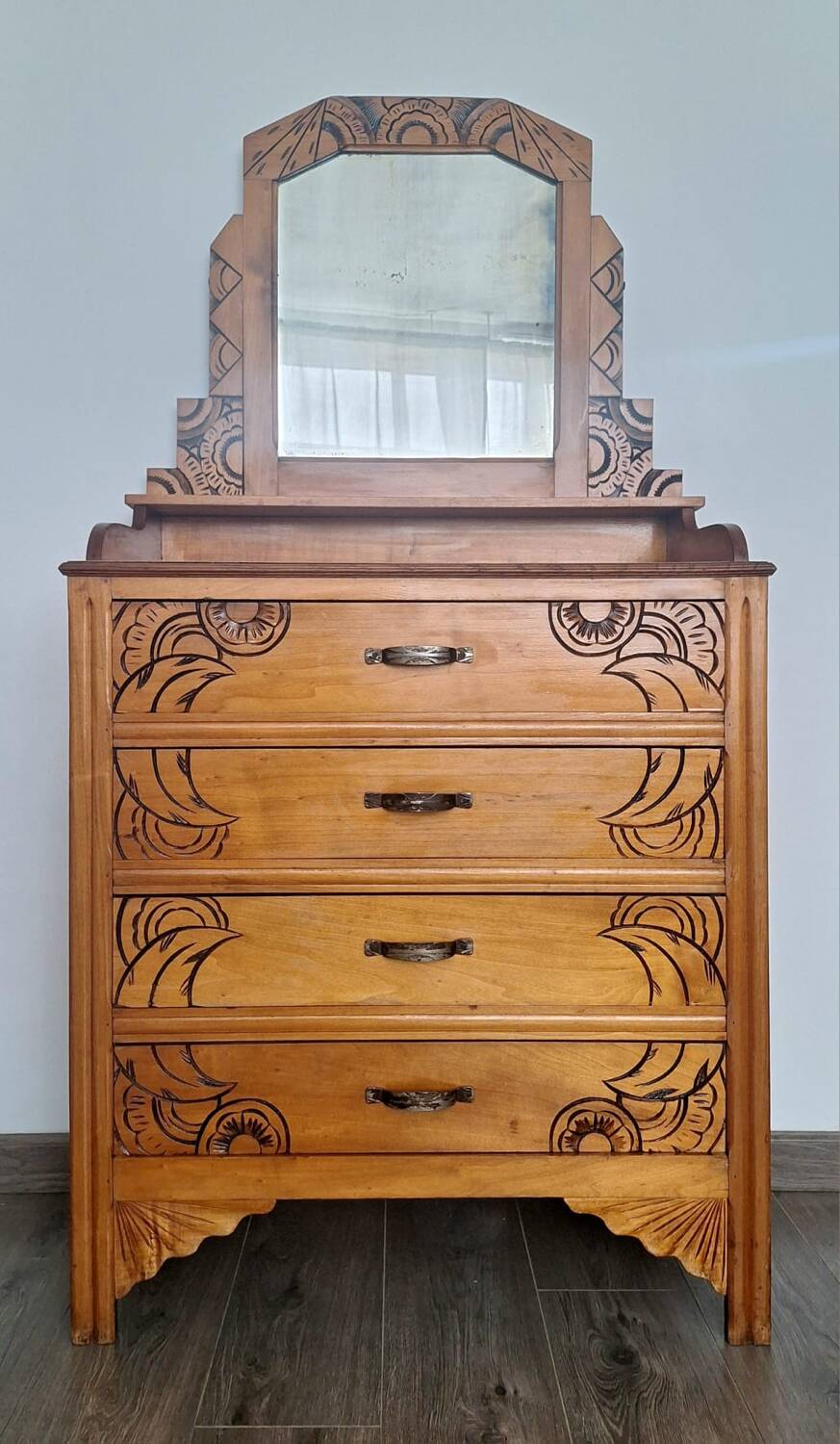 Art Deco dressing table, vintage antique furniture