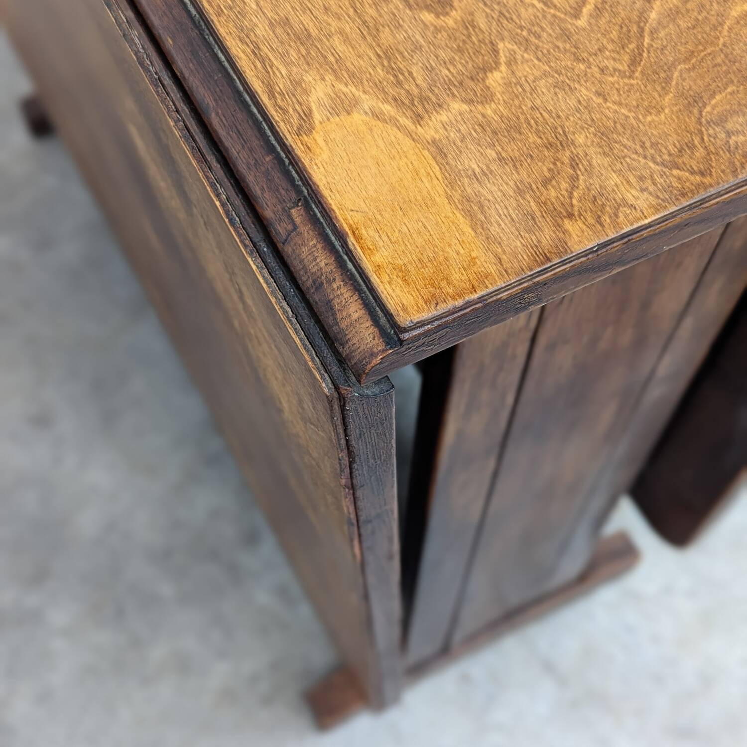 Vintage French Wood Drop Leaf Table, 1930s